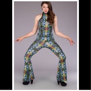 Warrior Within Calista Liquid Psychedelic Velvet Halter Top XS